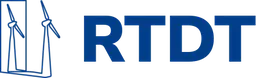 RTDT Laboratories' Logo with two wind turbines and the letters RTDT